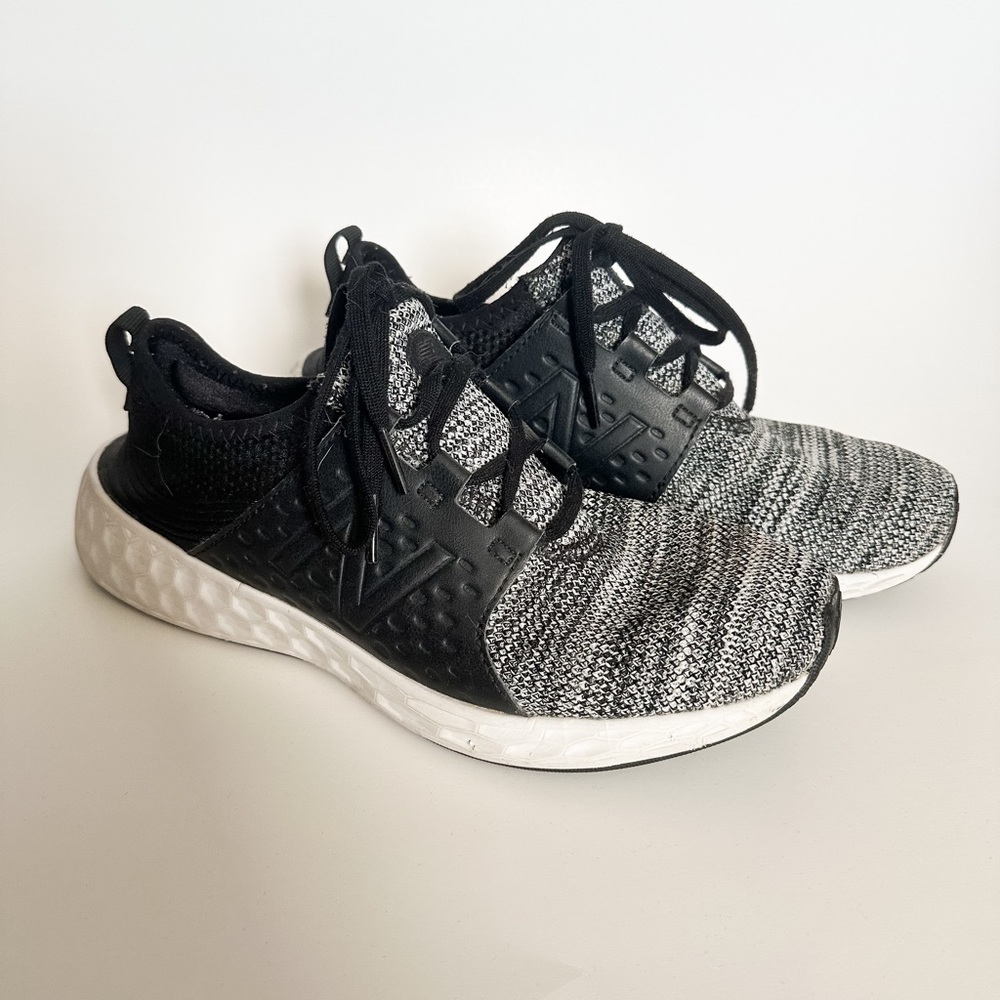 New Balance Fresh Foam Cruz V2 Knit Running Shoes Black Gray (Kids Size US 6)